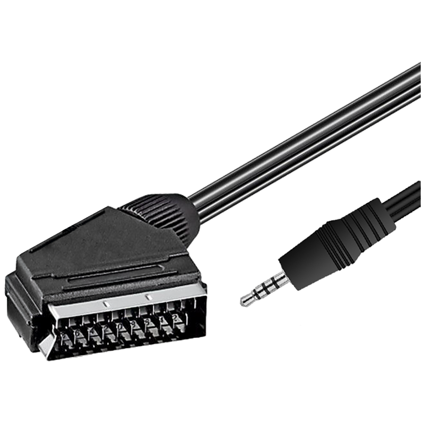 Jack 3.5 mm A/V na 21 pin Scart kabel, 1.5 met Amiko